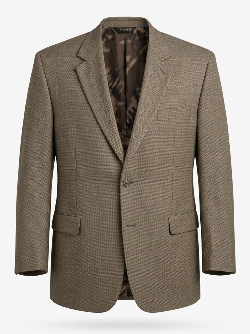 Jos. A. Bank Men’s 46R Blazer Brown Micro-Check Wool Sport Coat